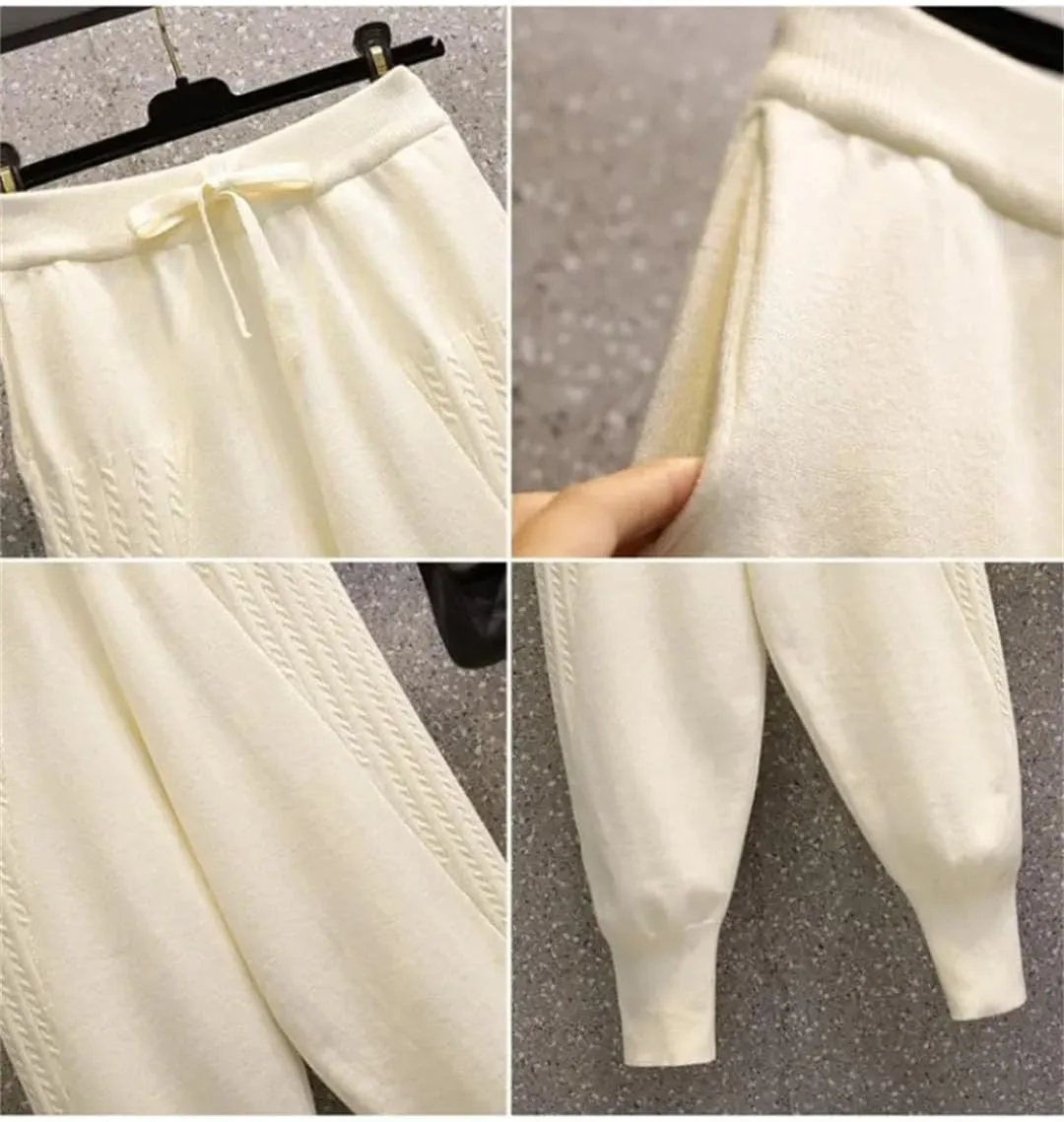 Women's Pants Autumn and Winter High Waist Knitted Pencil Pants Fashionable Harem Pants for Women