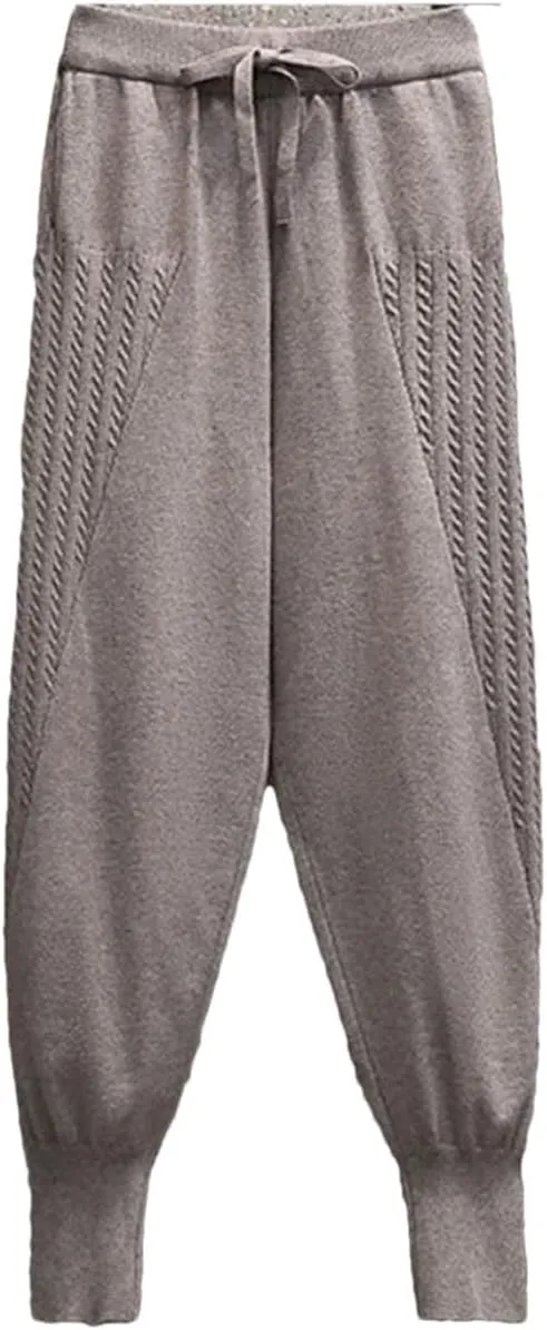 Women's Pants Autumn and Winter High Waist Knitted Pencil Pants Fashionable Harem Pants for Women