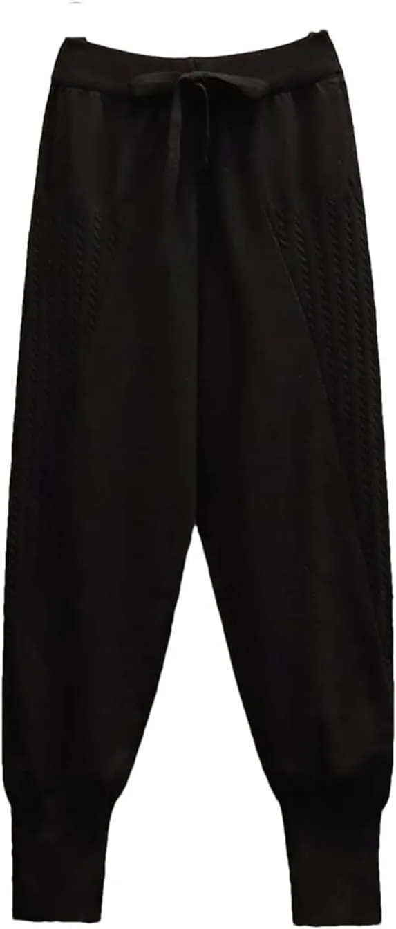 Women's Pants Autumn and Winter High Waist Knitted Pencil Pants Fashionable Harem Pants for Women