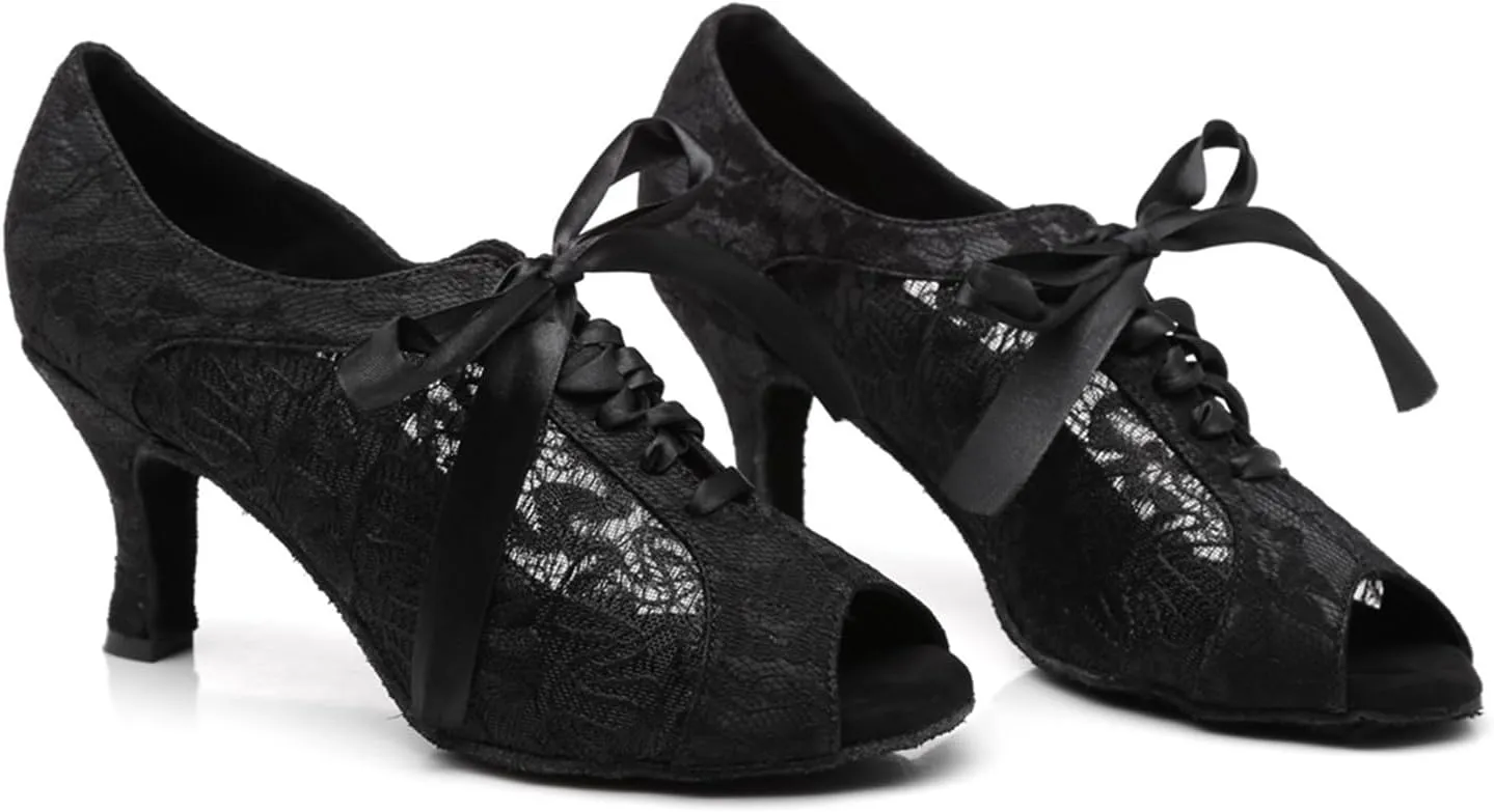 Women's Peep Toe Synthetic Ballroom Morden Tango Party Wedding Practice Professional Dance Shoes