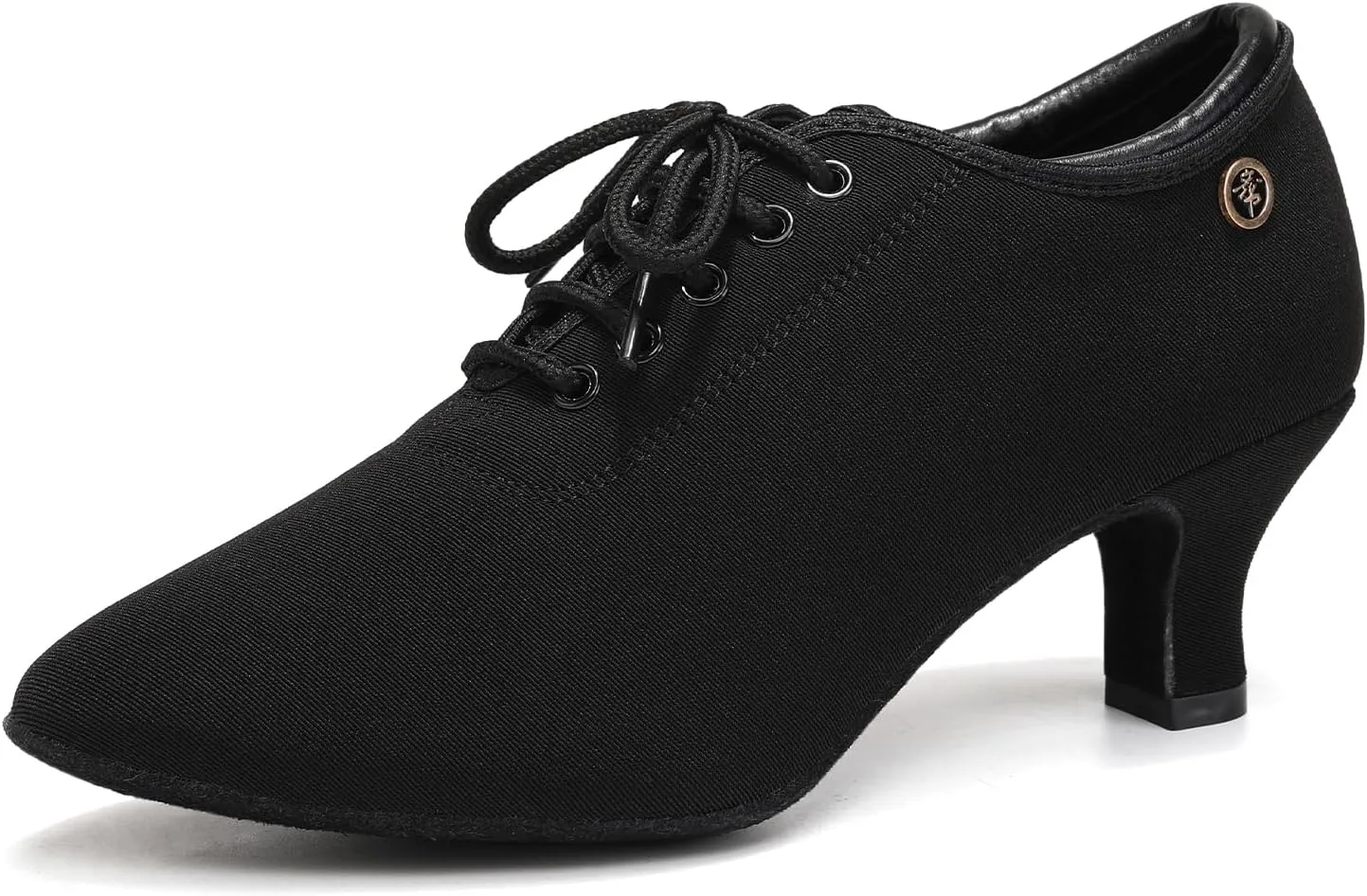 Womens Practice Latin Salsa Ballroom Dancing Shoes for 2 Inch Heel Black