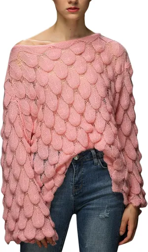 Women's Solid Color Round Neck Bell Sleeve Pullover Knitwear Fashion Short Sweater Sweaters for Women Trendy