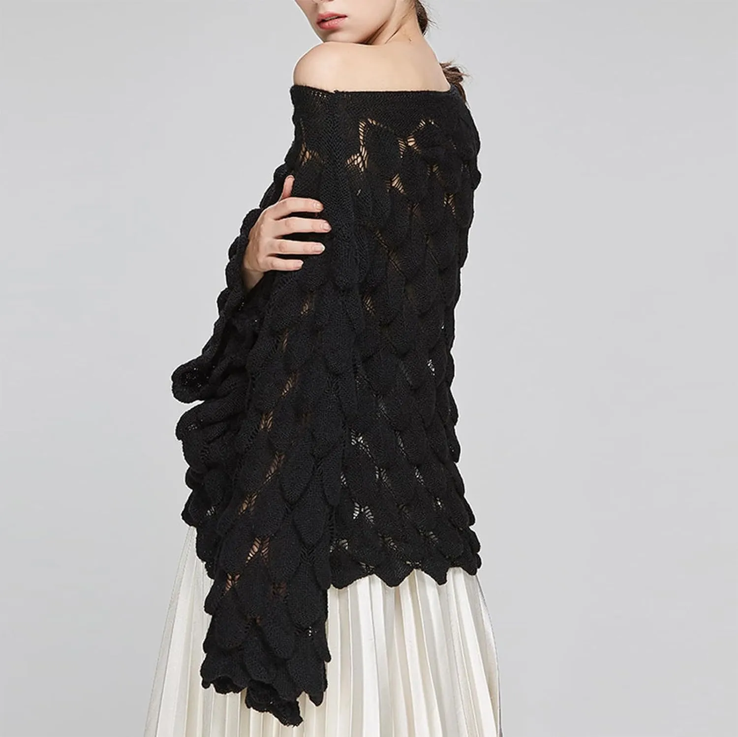 Women's Solid Color Round Neck Bell Sleeve Pullover Knitwear Fashion Short Sweater Sweaters for Women Trendy