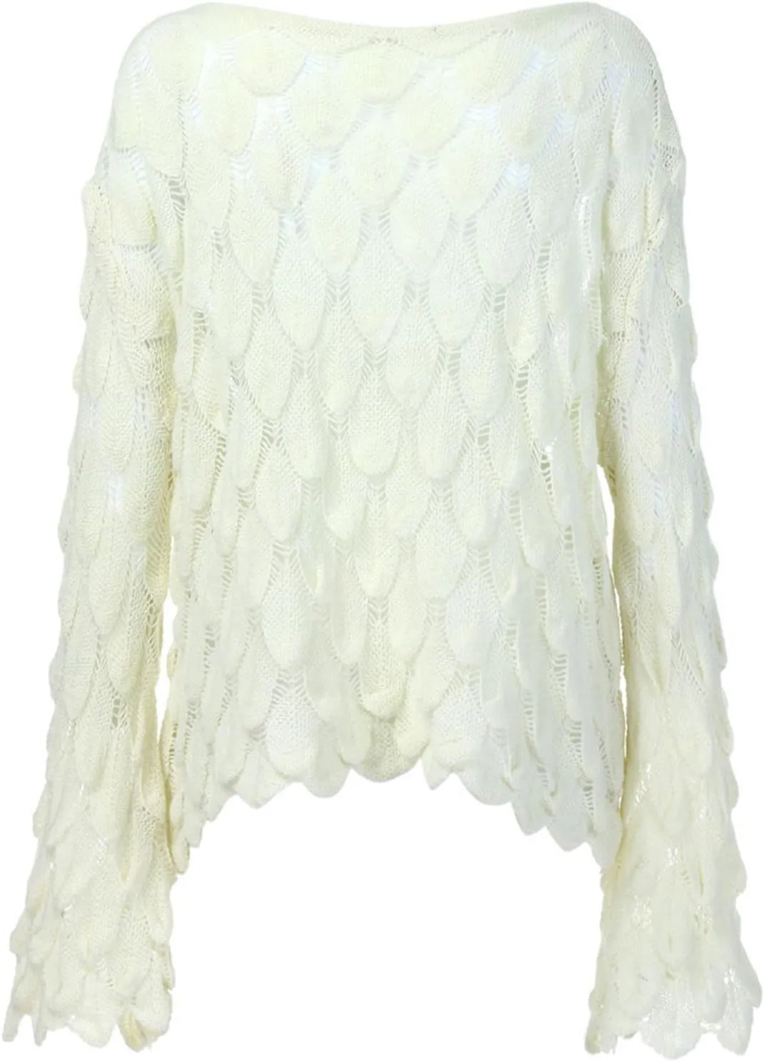 Women's Solid Color Round Neck Bell Sleeve Pullover Knitwear Fashion Short Sweater Sweaters for Women Trendy