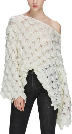 Women's Solid Color Round Neck Bell Sleeve Pullover Knitwear Fashion Short Sweater Sweaters for Women Trendy