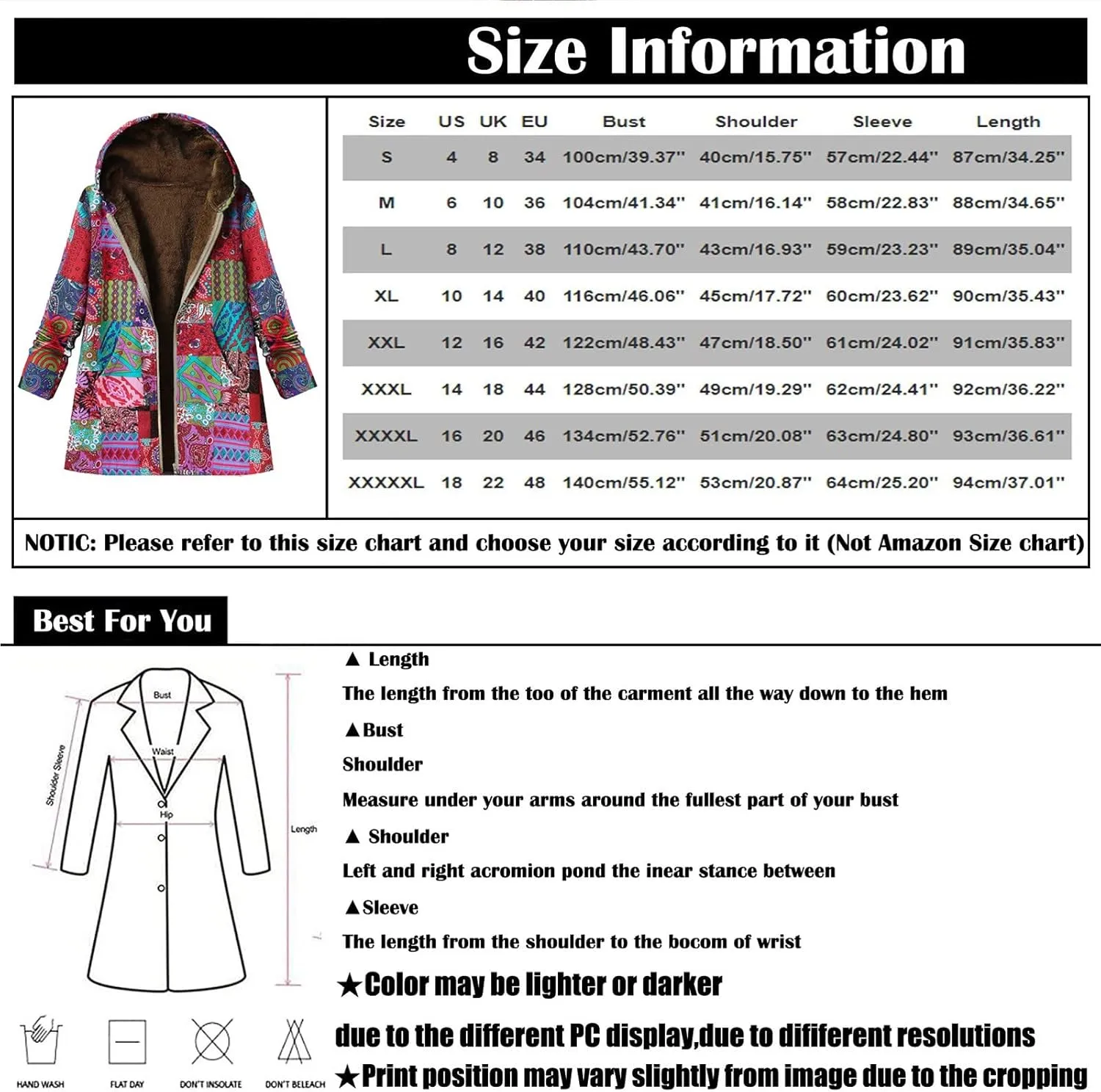 Women's Trench Short Jacket Coat Floral Print Jacket Chinese Style Patchwork Outwear