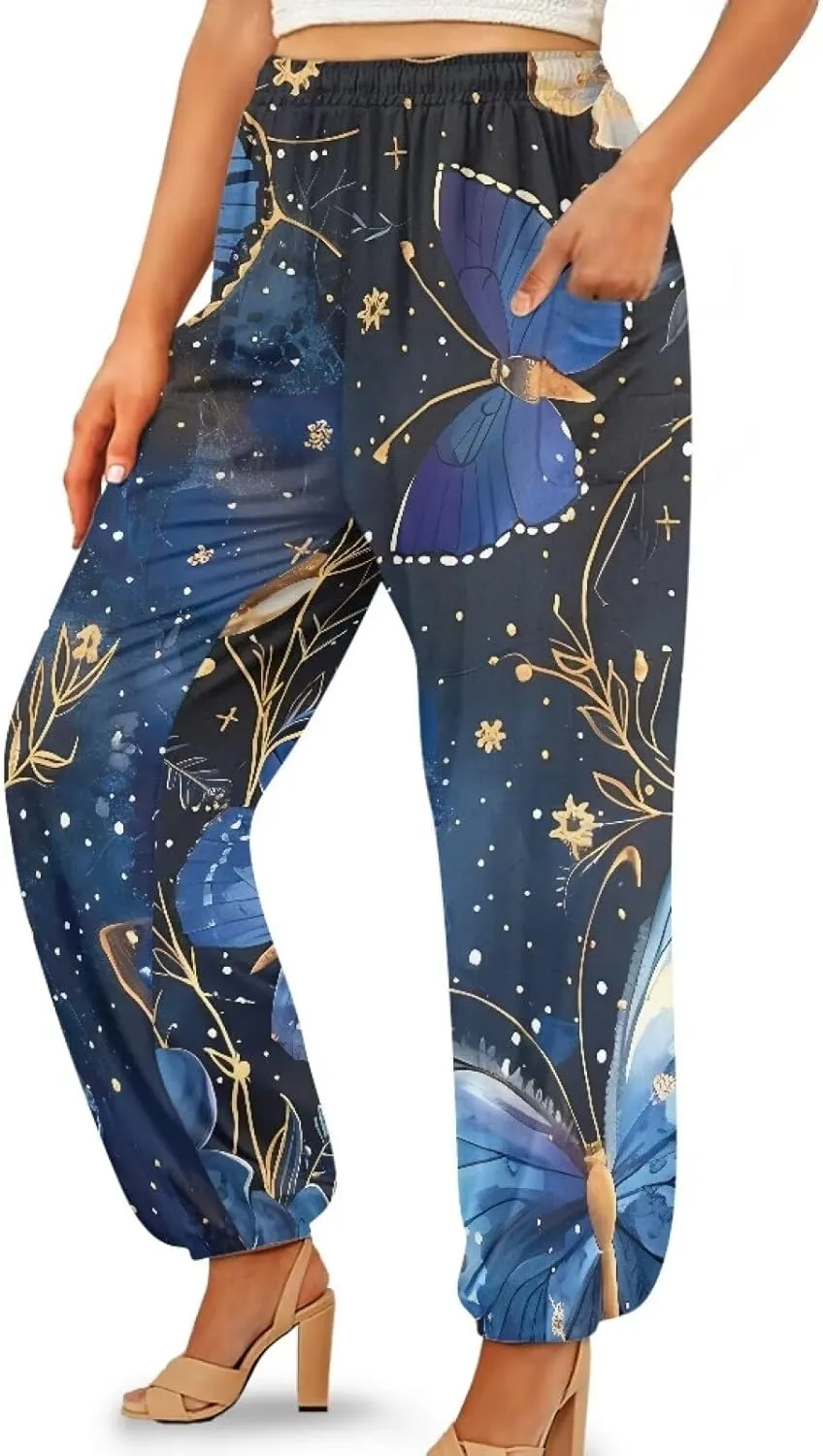 YEXIATODO Yoga Pants Athletic Gym Pants Joggers Sweatpants Women's Harem Pants Bloomer Pants Casual Loose Active Pants