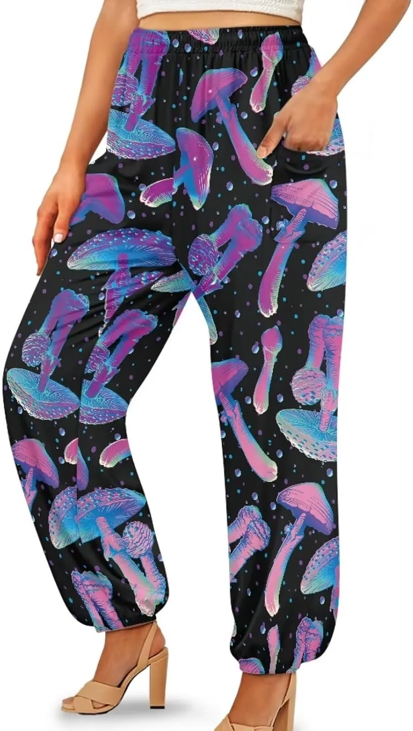 YEXIATODO Yoga Pants Athletic Gym Pants Joggers Sweatpants Women's Harem Pants Bloomer Pants Casual Loose Active Pants
