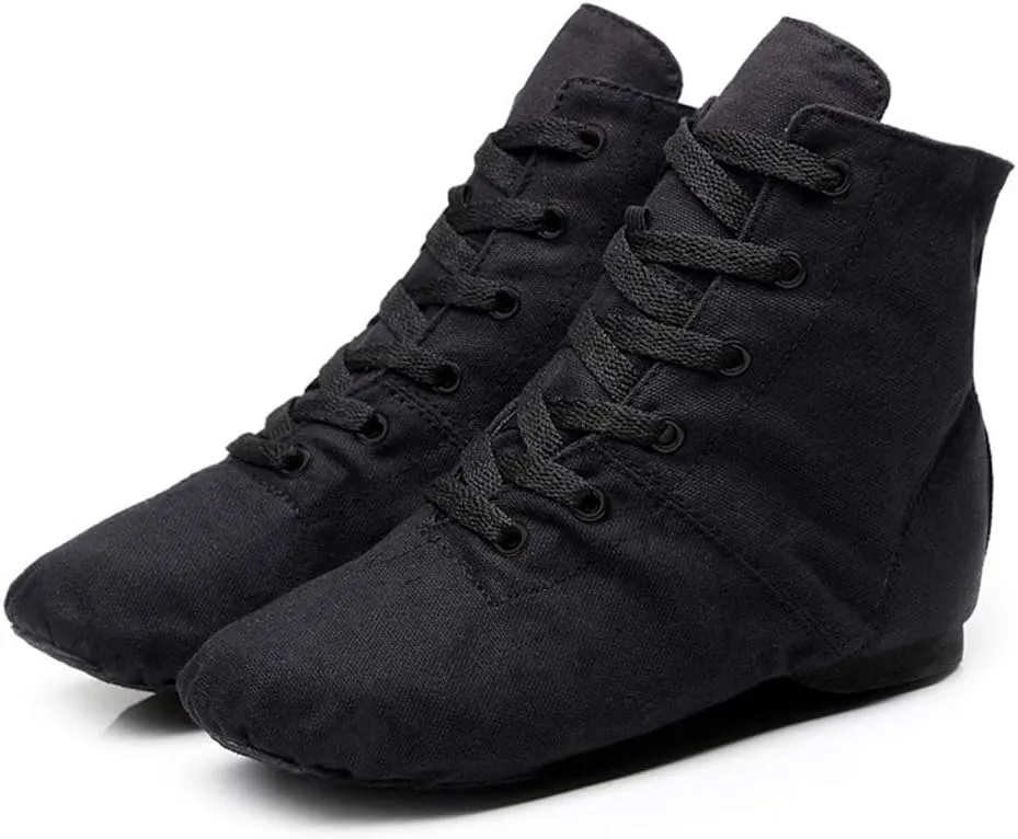 YKXLM Women's Breathable Canvas Jazz Dance Shoes Lady Latin Tango Ballroom Dance Shoes,Model TJGBFBJS