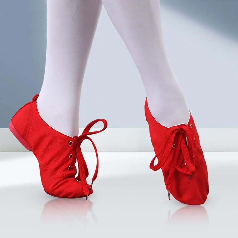 YKXLM Women's Breathable Canvas Jazz Dance Shoes Lady Latin Yoga Ballroom Dance Shoes,Model TJDBFBJS