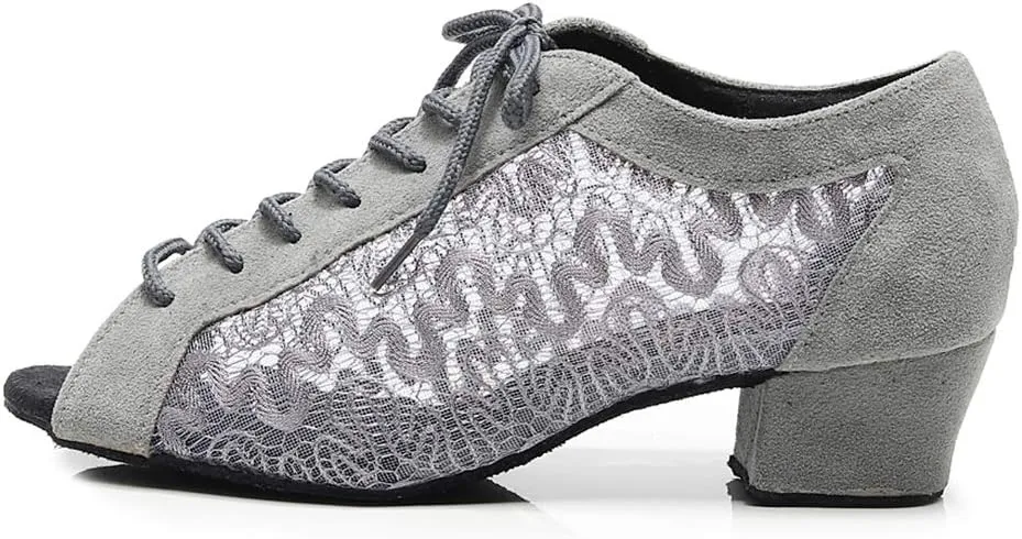YKXLM Women's Latin Dance Shoes, Ballroom Performance Wedding Party Dance Shoes,Model QJW2002