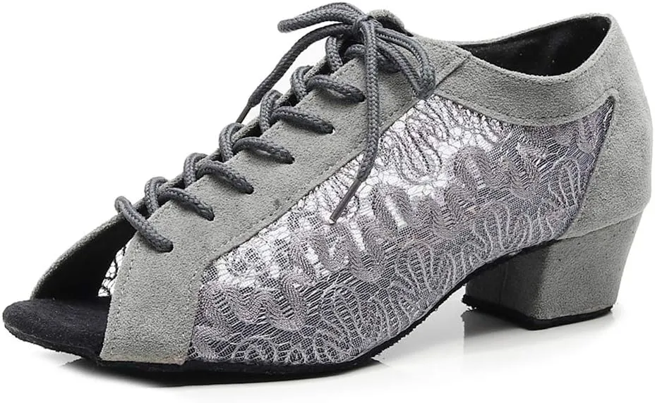 YKXLM Women's Latin Dance Shoes, Ballroom Performance Wedding Party Dance Shoes,Model QJW2002