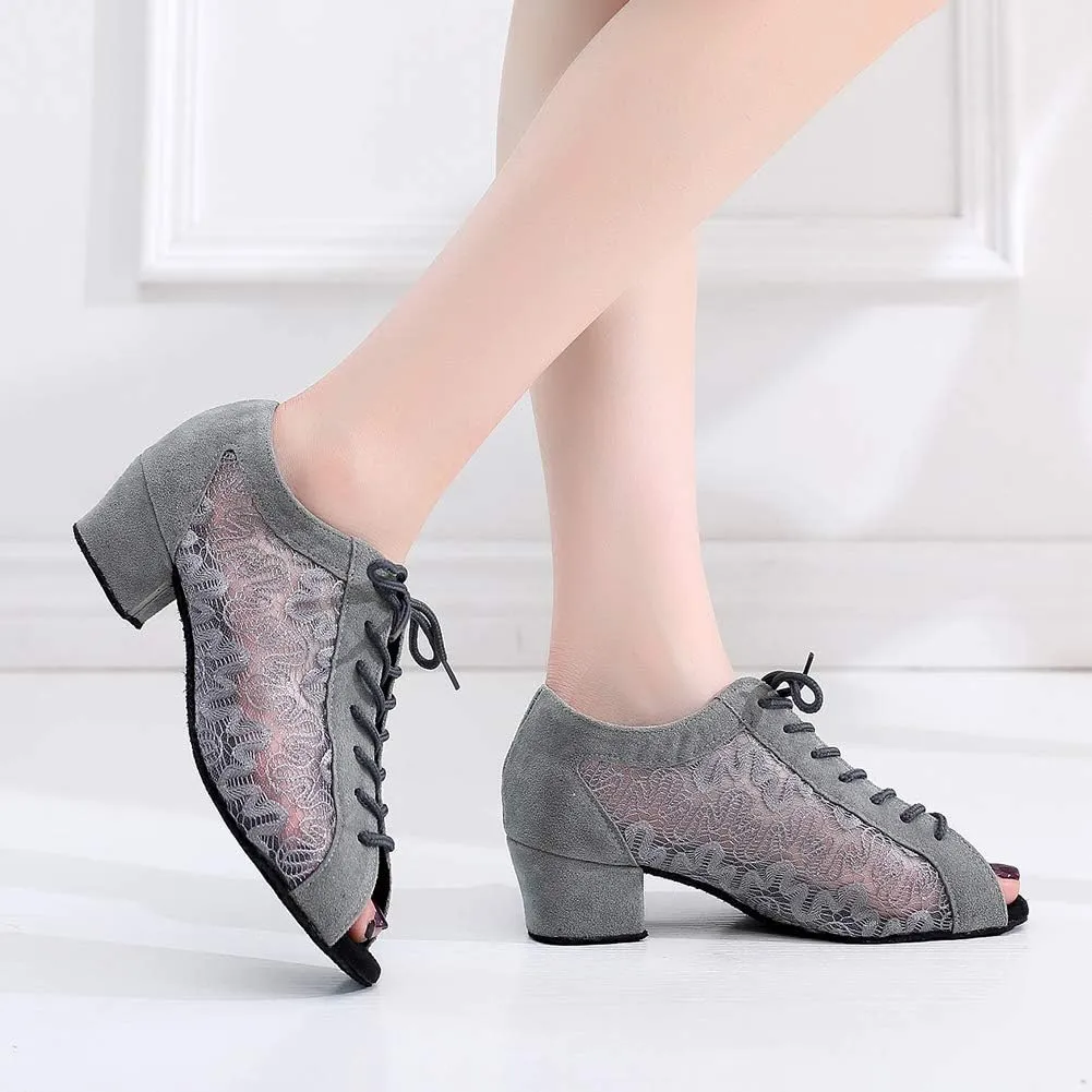 YKXLM Women's Latin Dance Shoes, Ballroom Performance Wedding Party Dance Shoes,Model QJW2002