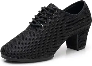 YKXLM Women's Mesh Jazz Modern Split-Sole Dance Shoes for Ballroom,Model LPWY112