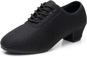 YKXLM Women's Mesh Jazz Modern Split-Sole Dance Shoes for Ballroom,Model LPWY112