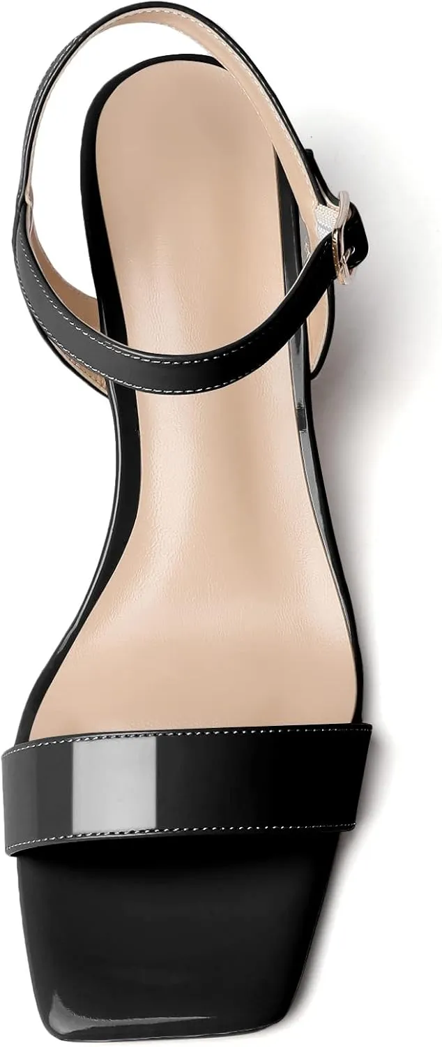 YODEKS Low Wedge Heel Sandals Women Summer Sandals Open Toe Pump Shoes for Evening Party Dress Casual