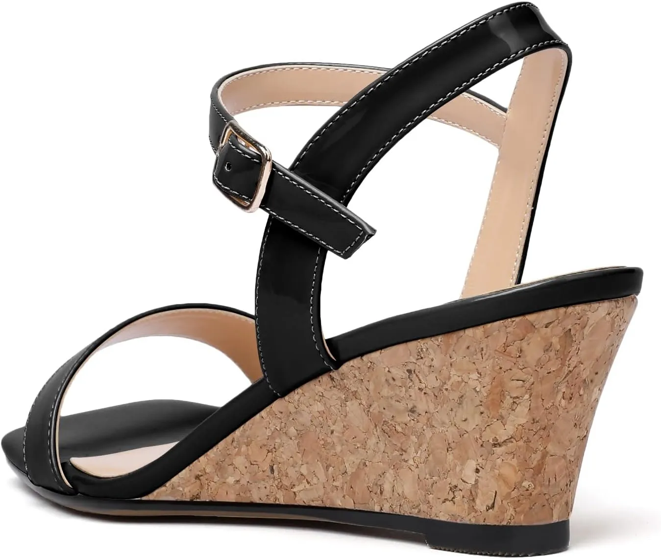 YODEKS Low Wedge Heel Sandals Women Summer Sandals Open Toe Pump Shoes for Evening Party Dress Casual
