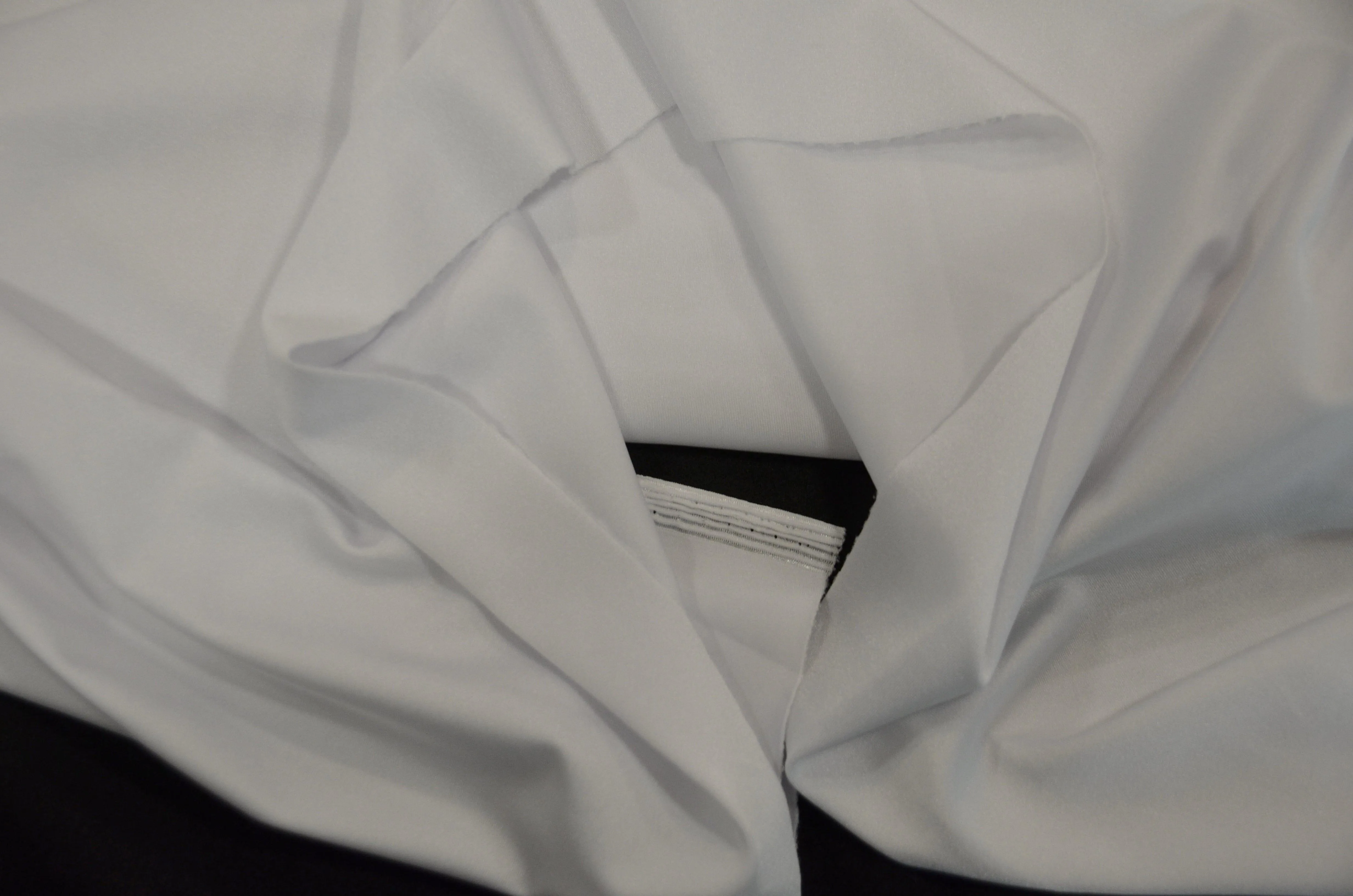 Yoga Spandex Fabric | 60" Wide | Active Wear and Sportswear Fabric | Poly Spandex for Digital Printing | Slight Sheen 4 Way Stretch Knit | White and Black Color |