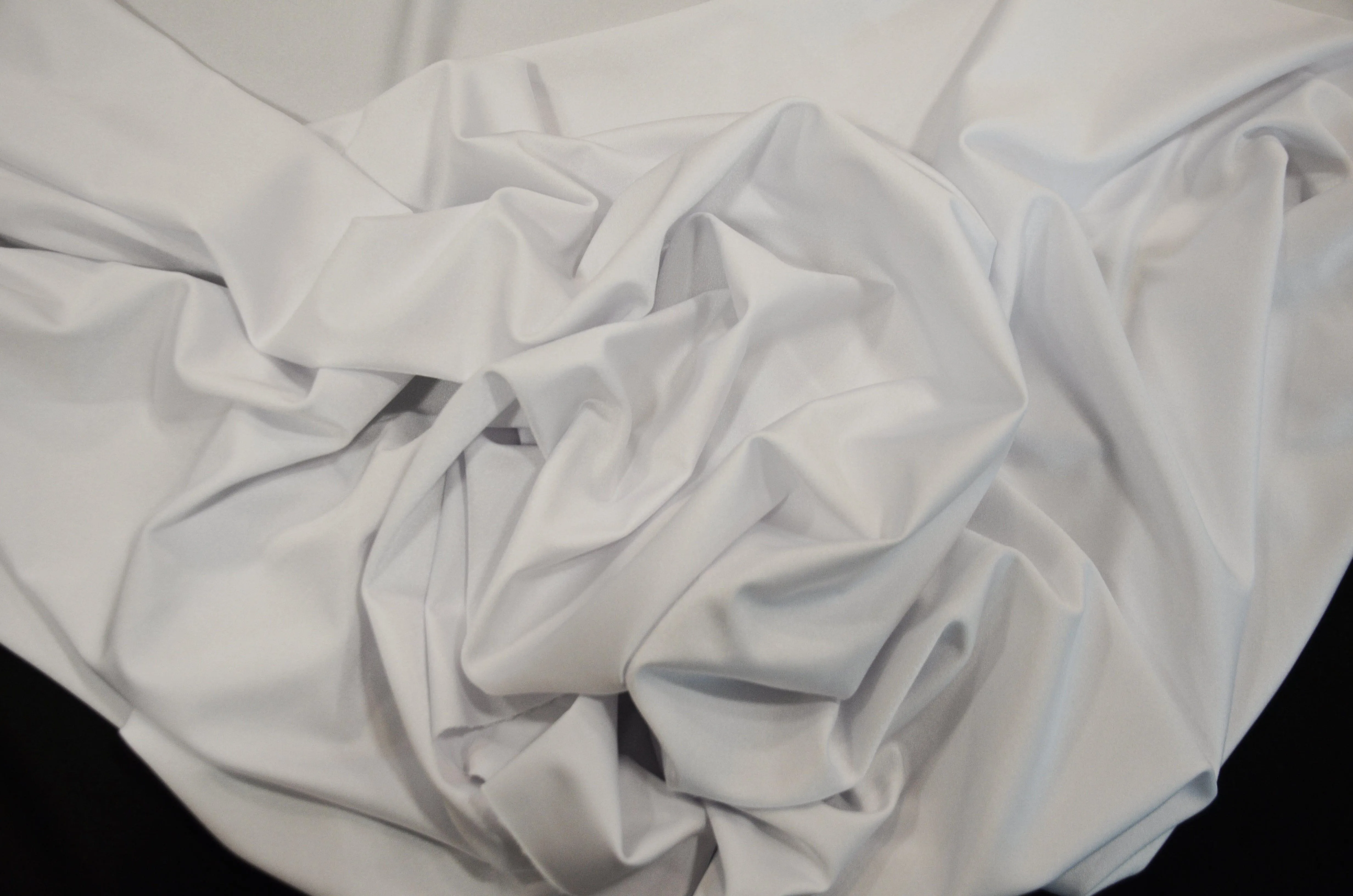 Yoga Spandex Fabric | 60" Wide | Active Wear and Sportswear Fabric | Poly Spandex for Digital Printing | Slight Sheen 4 Way Stretch Knit | White and Black Color |