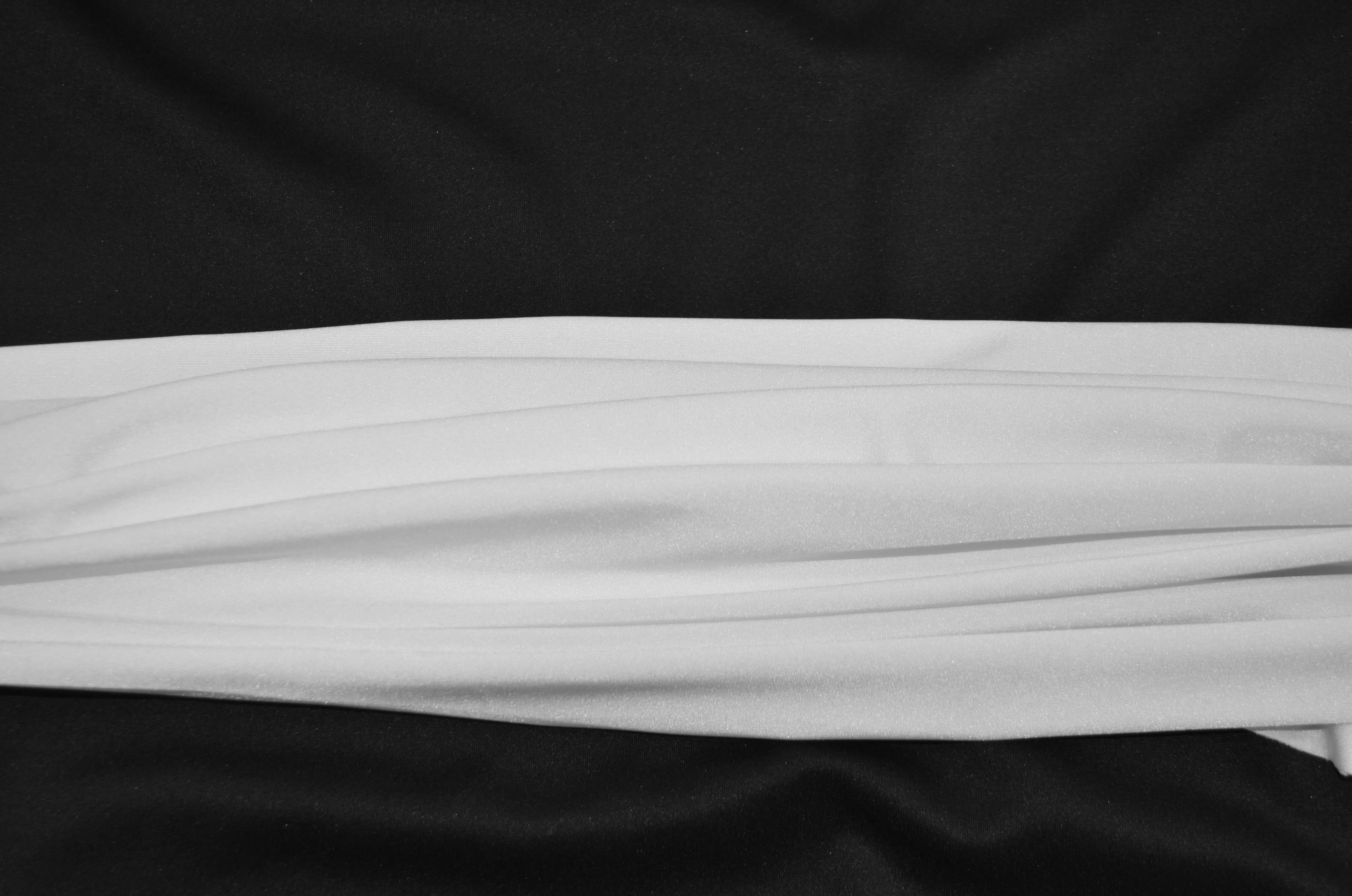 Yoga Spandex Fabric | 60" Wide | Active Wear and Sportswear Fabric | Poly Spandex for Digital Printing | Slight Sheen 4 Way Stretch Knit | White and Black Color |